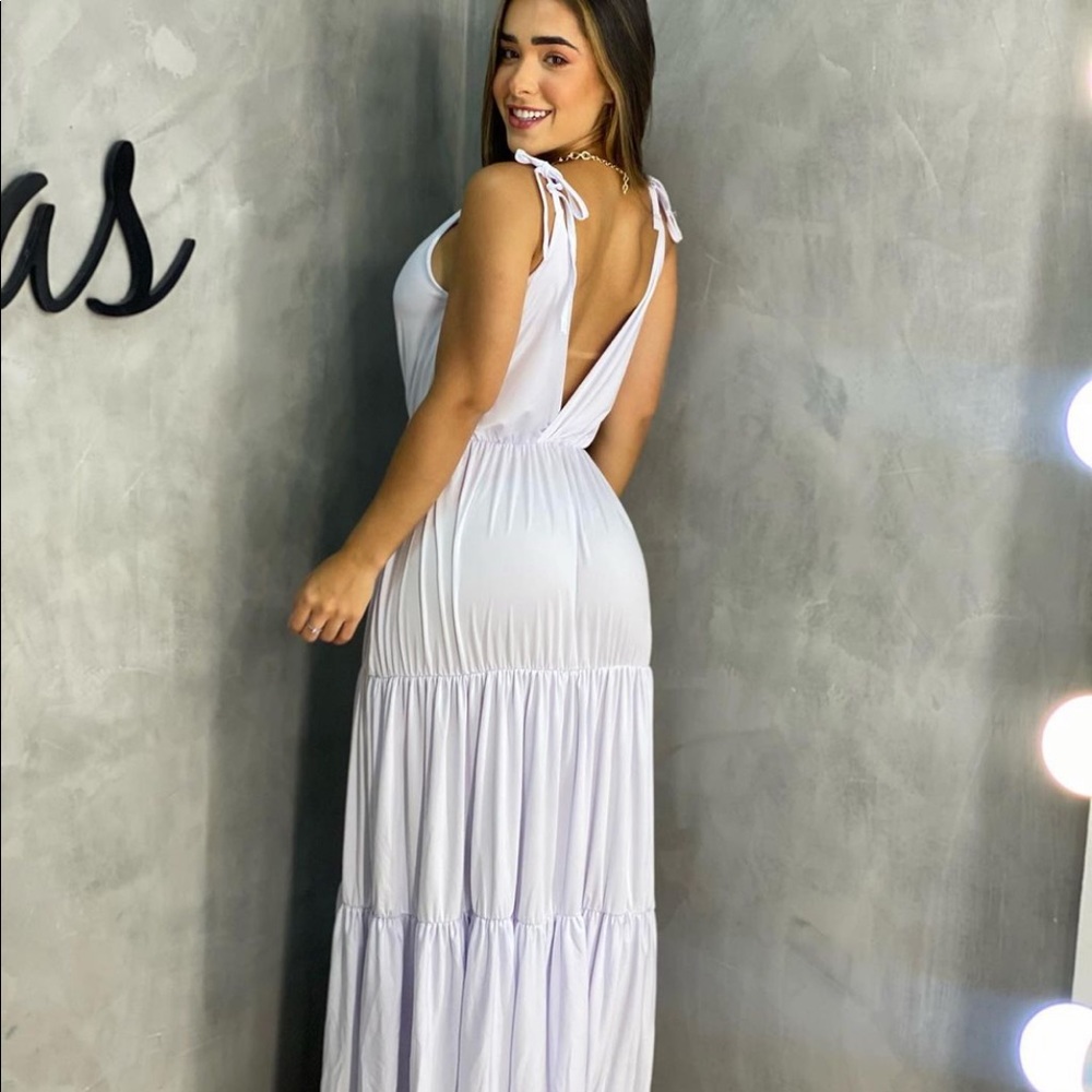 White beautiful polyamide summer Dress